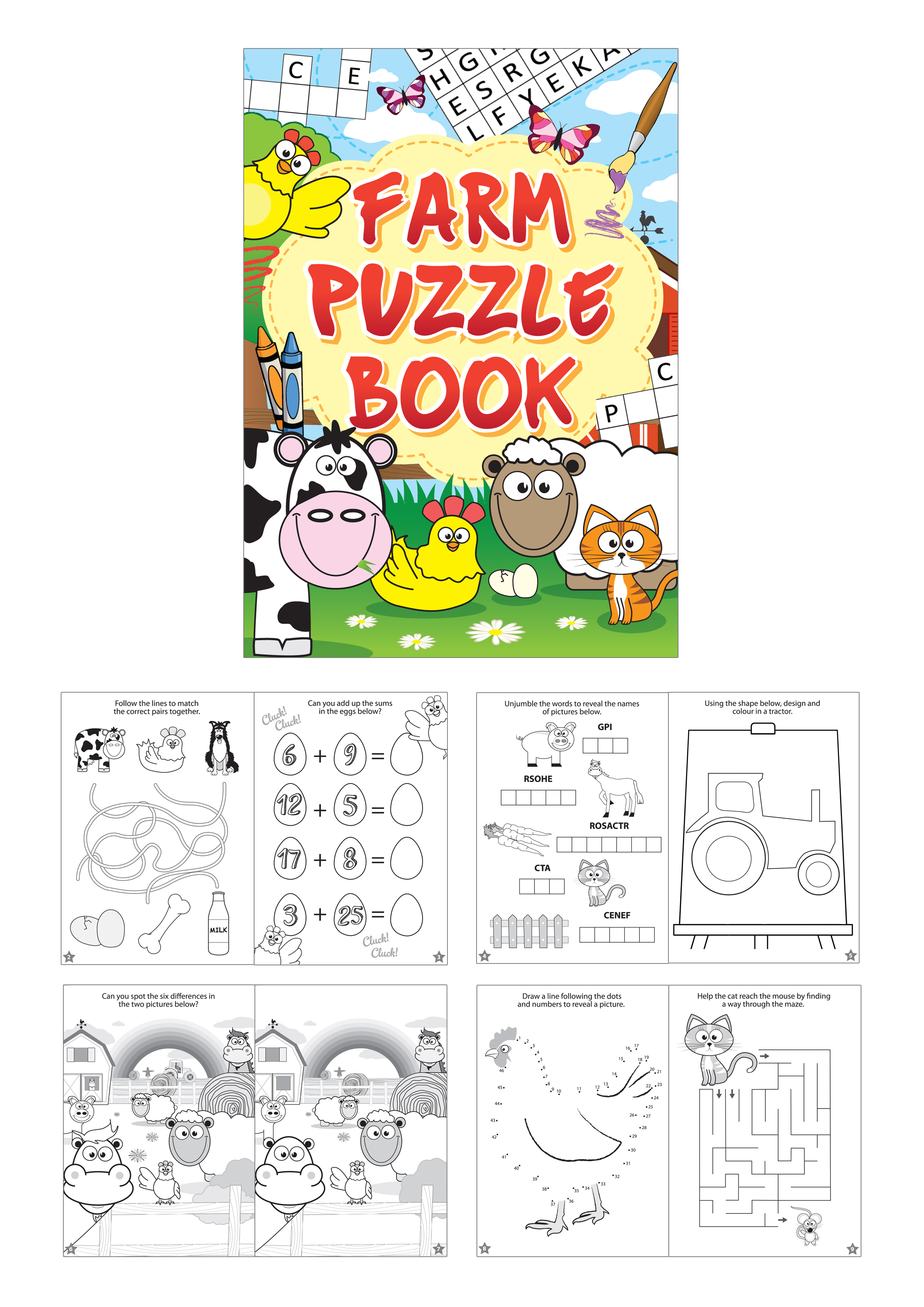 Farm Puzzle Book